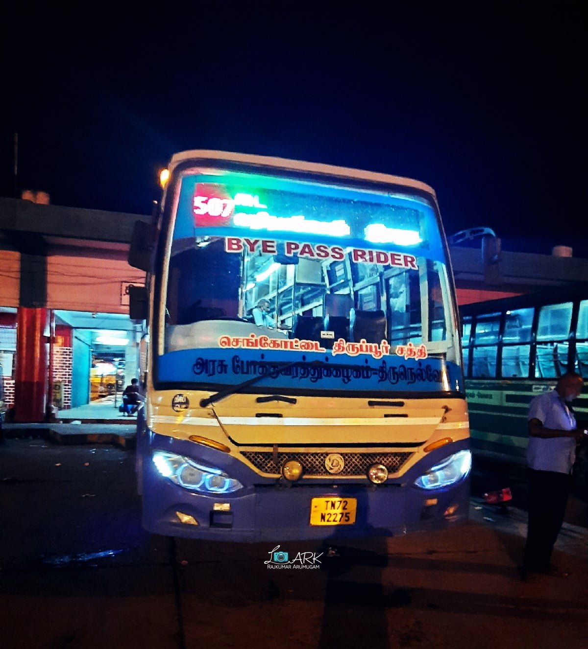 TNSTC TN 72 N 2275 Sathyamangalam to Sengottai Bus Timings 