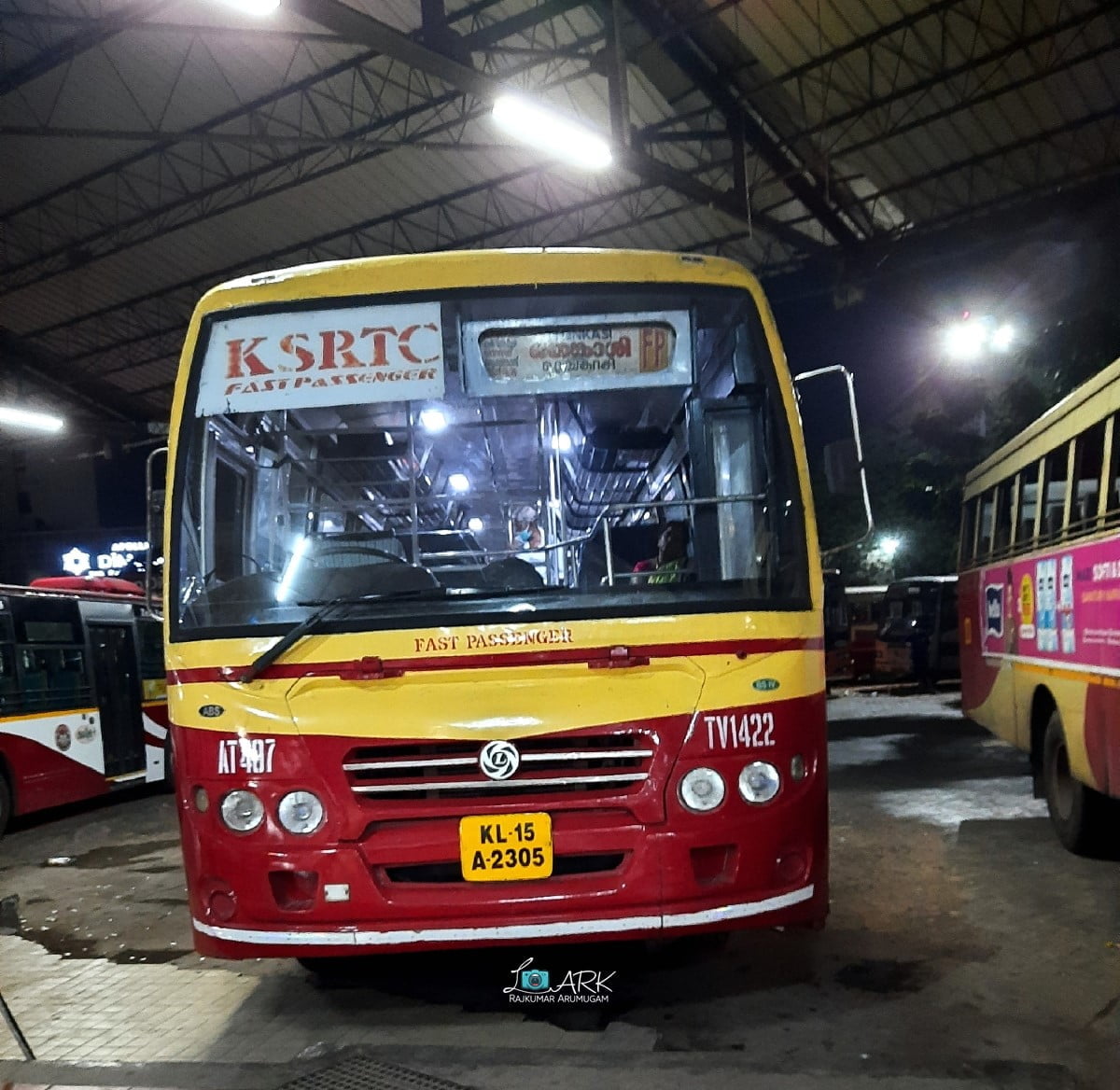 KSRTC AT 487 Tenkasi to Thiruvananthapuram Bus Timings