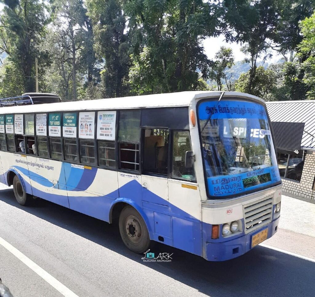 TNSTC TN 58 N 2308 Madurai - Munnar Bus Timings