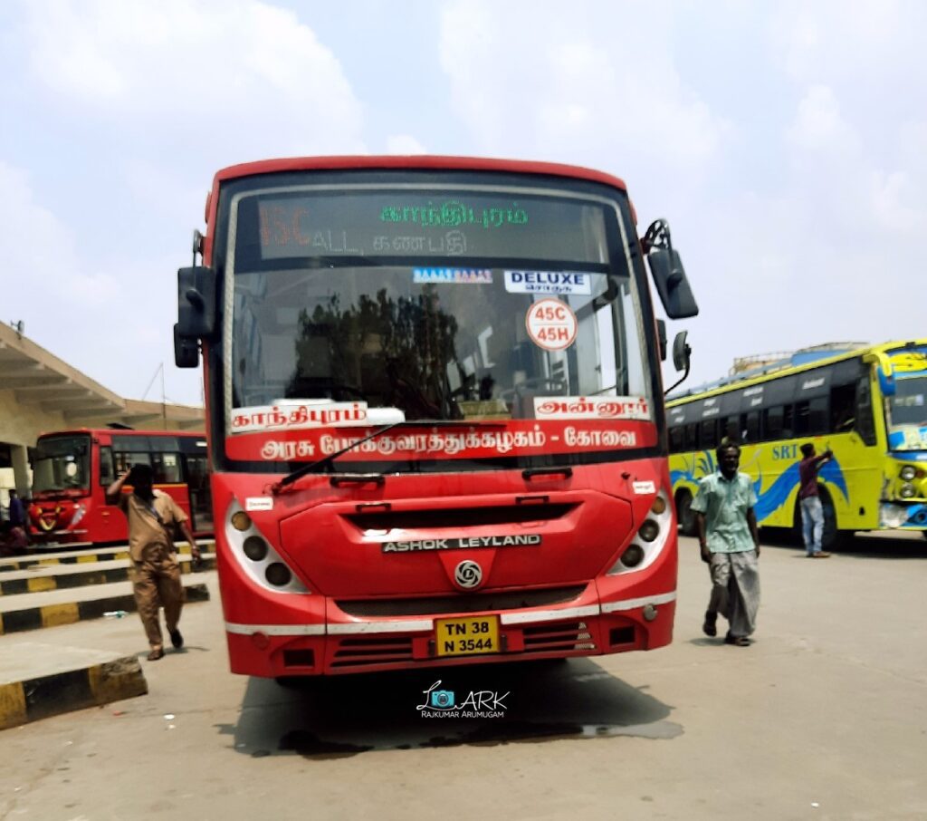 TNSTC Town Bus Timings from Gandhipuram towards Ganapathy