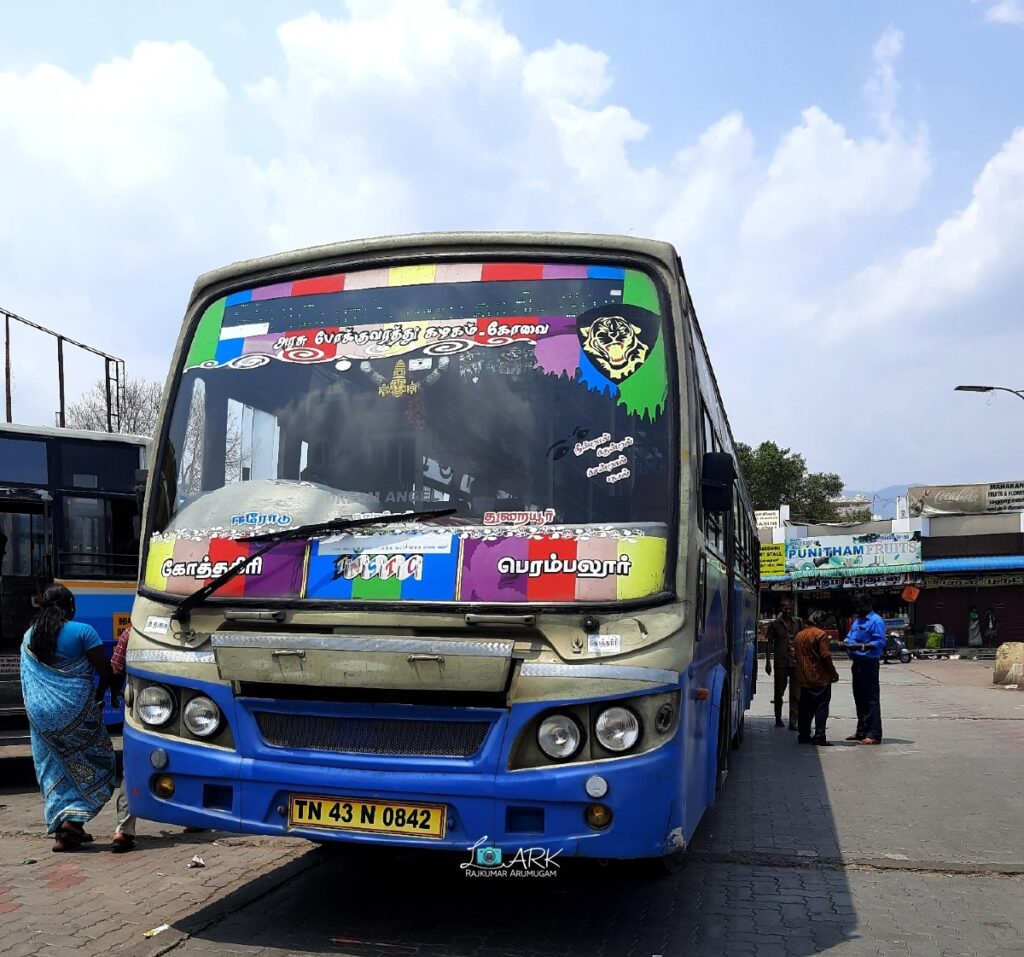 TNSTC TN 43 N 0842 Perambalur - Thuraiyur - Kotagiri Bus Timings