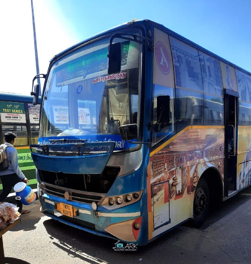 TNSTC TN 74 N 2075 Tirunelveli - Nagercoil AC Bus Timings