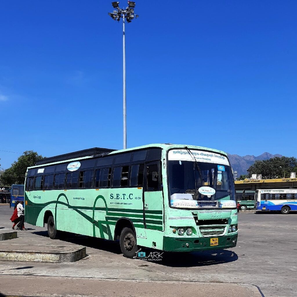 SETC Ultra Deluxe NGL C364 TN 01 AN 1073 Nagercoil to Velankanni Bus Timings