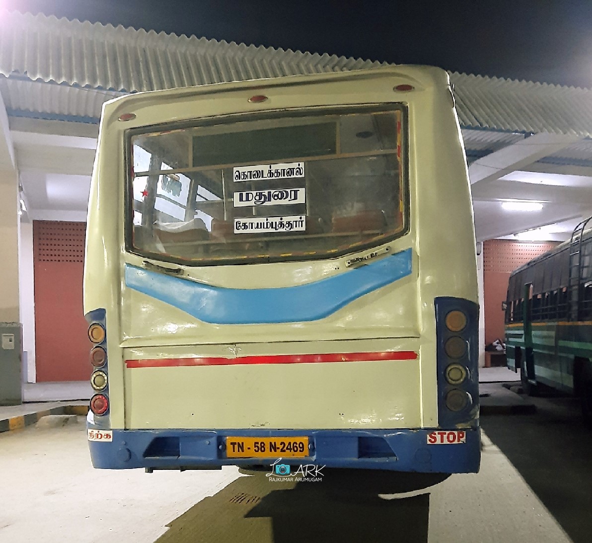 TNSTC TN 58 N 2469 Kodaikanal to Madurai Bus Timings