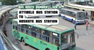 Bangalore BMTC Bus Route #328-H Attibele to Hoskote Bus Timings