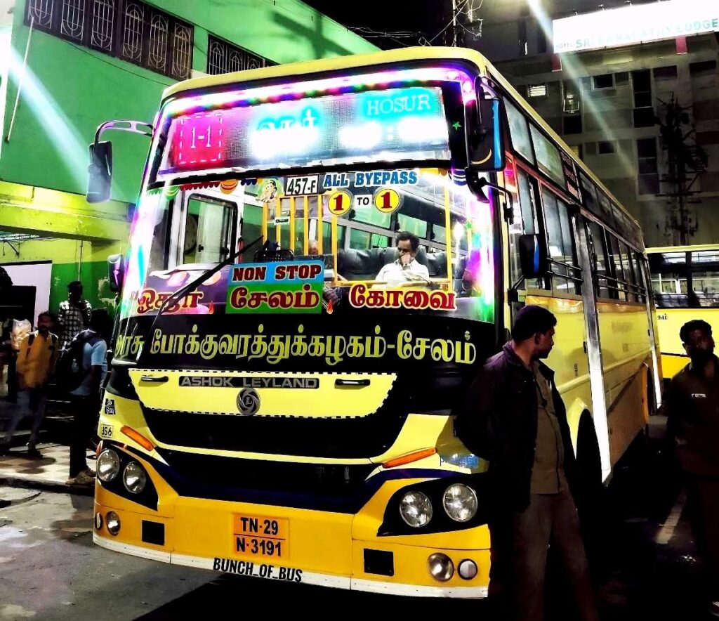 Hosur to Coimbatore Bus Timings TNSTC TN 29 N 3191