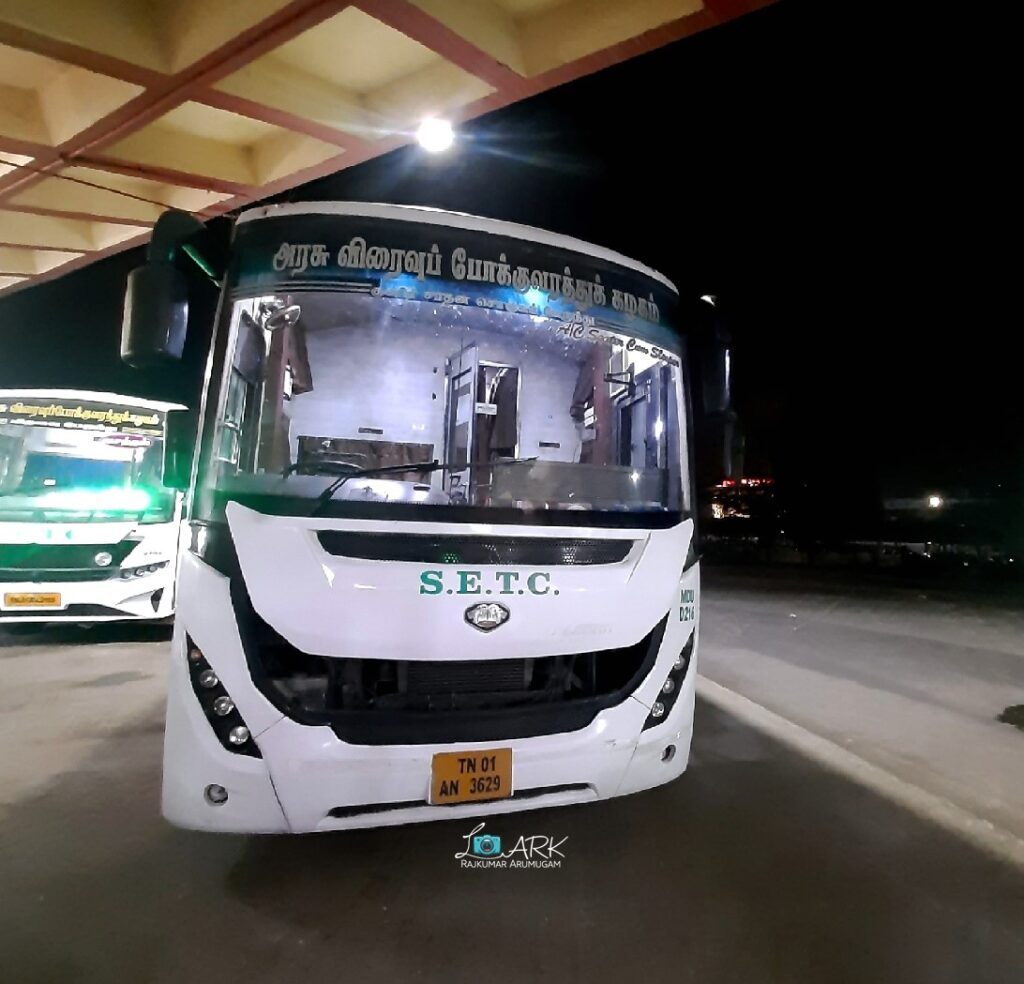 SETC MDU D216 TN 01 AN 3629 Madurai to Chennai AC Sleeper Bus Timings