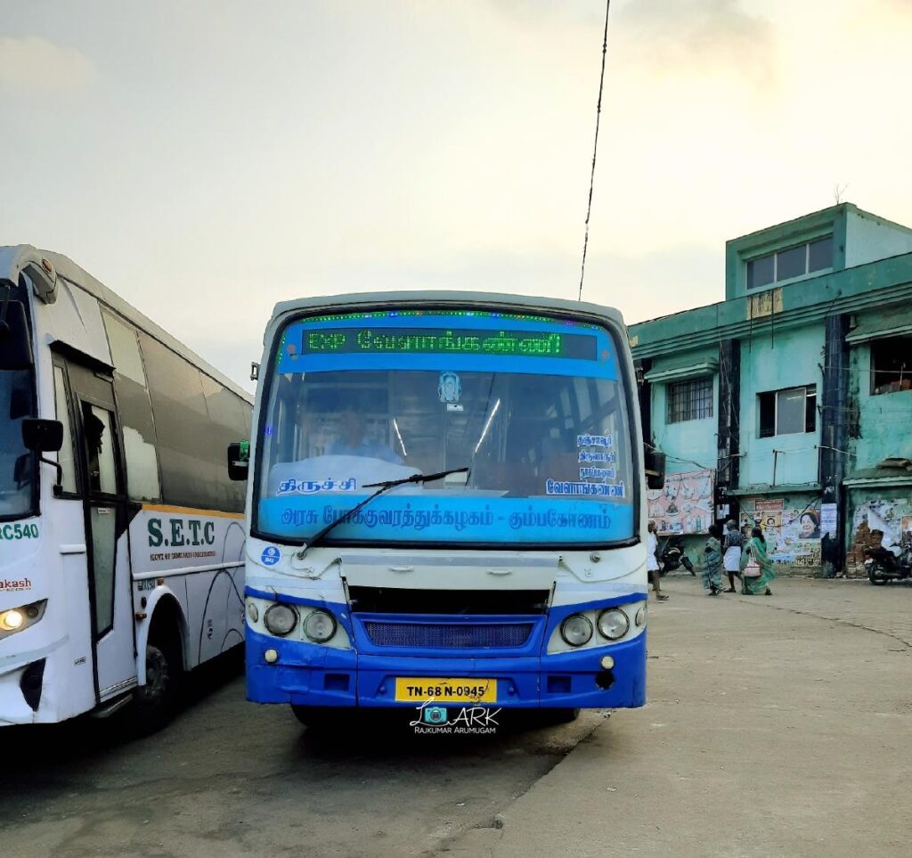 TNSTC TN 68 N 0945 Velankanni to Trichy Bus Timings