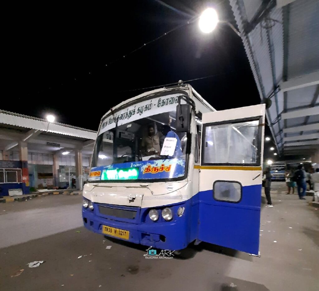 TNSTC Ultra Deluxe TN 38 N 3217 Coimbatore to Trichy Bus Timings