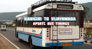 APSRTC Express Kanigiri to Vijayawada Bus Timings