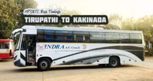 APSRTC Indra AC Seater - Tirupathi to Kakinada Bus Timings