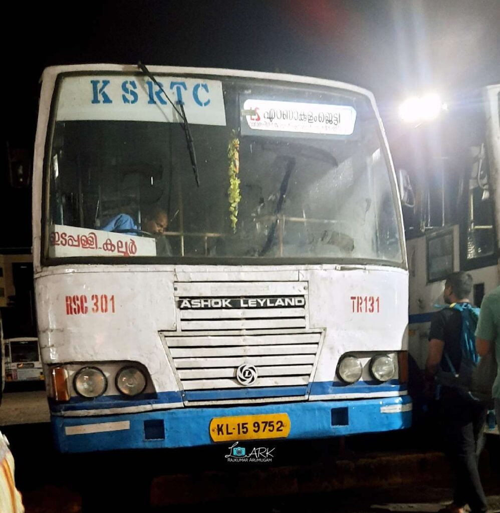 KSRTC RSC 301 Ernakulam Jetty to Thrissur Bus Timings