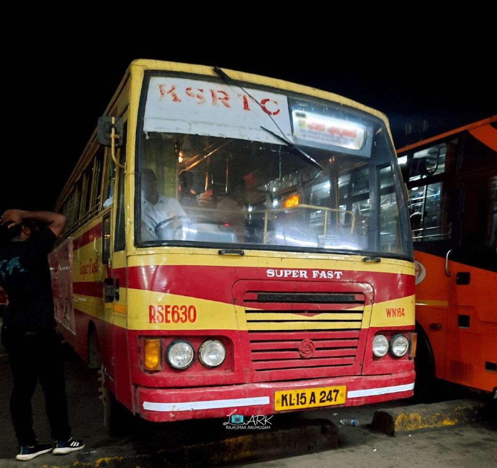 KSRTC Super Fast RSE 630 Mananthavady to Kottayam Bus Timings