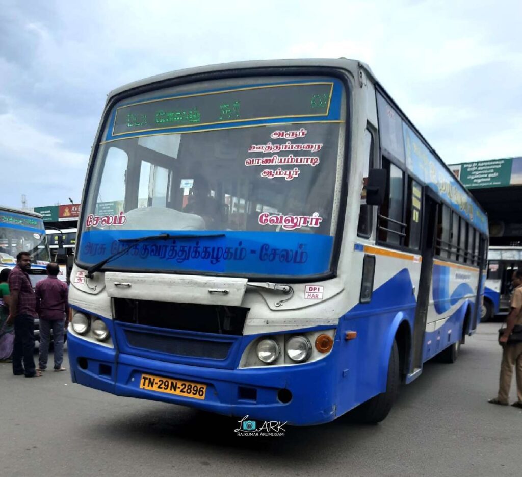 TNSTC TN 29 N 2896 Vellore to Salem Bus Timings