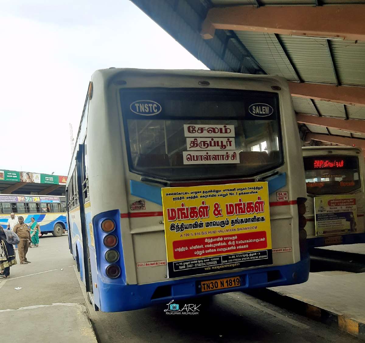 TNSTC TN 30 N 1819 Salem to Pollachi Bus Timings