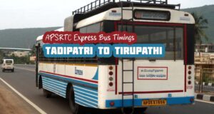 APSRTC Express Tadipatri to Tirupathi Bus Timings
