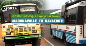 APSRTC Madanapalle to Rayachoti Bus Timings