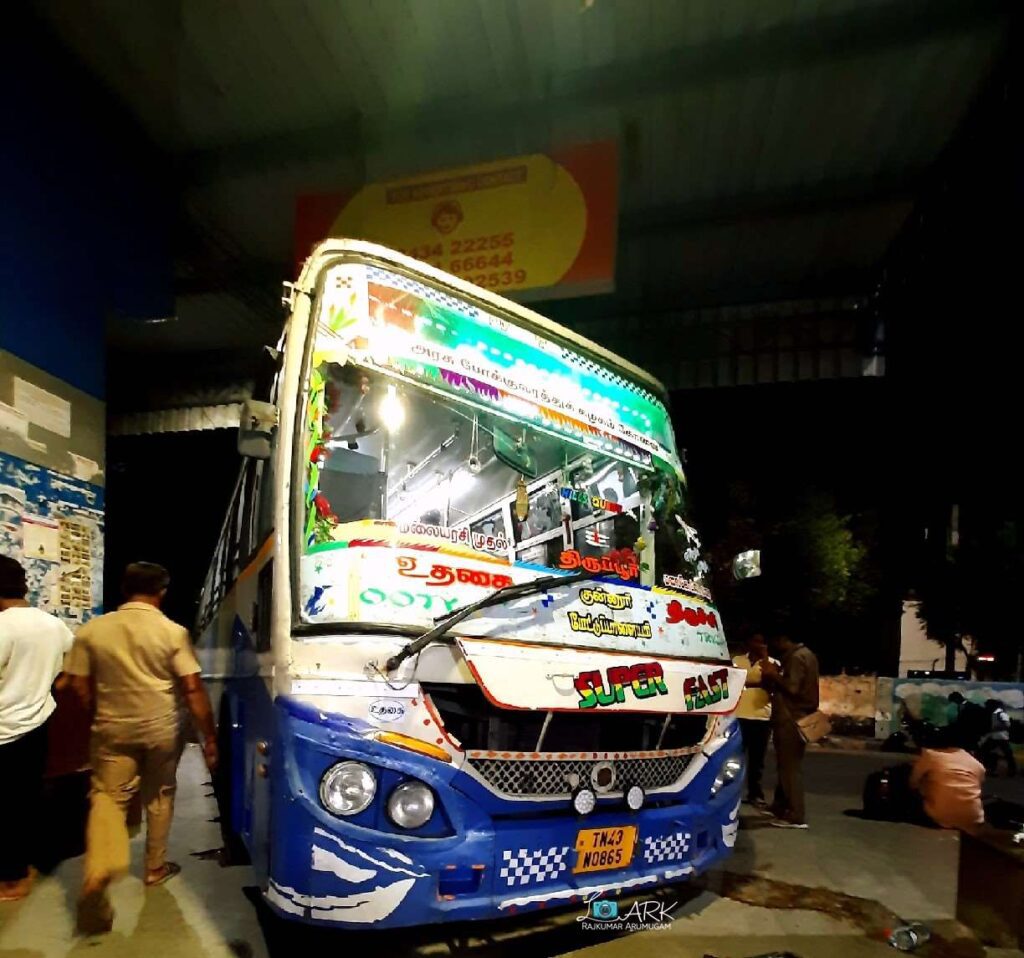 TNSTC TN 43 N 0865 Ooty to Trichy Bus Timings