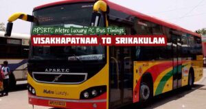 APSRTC Metro Luxury Visakhapatnam to Srikakulam AC Bus Timings
