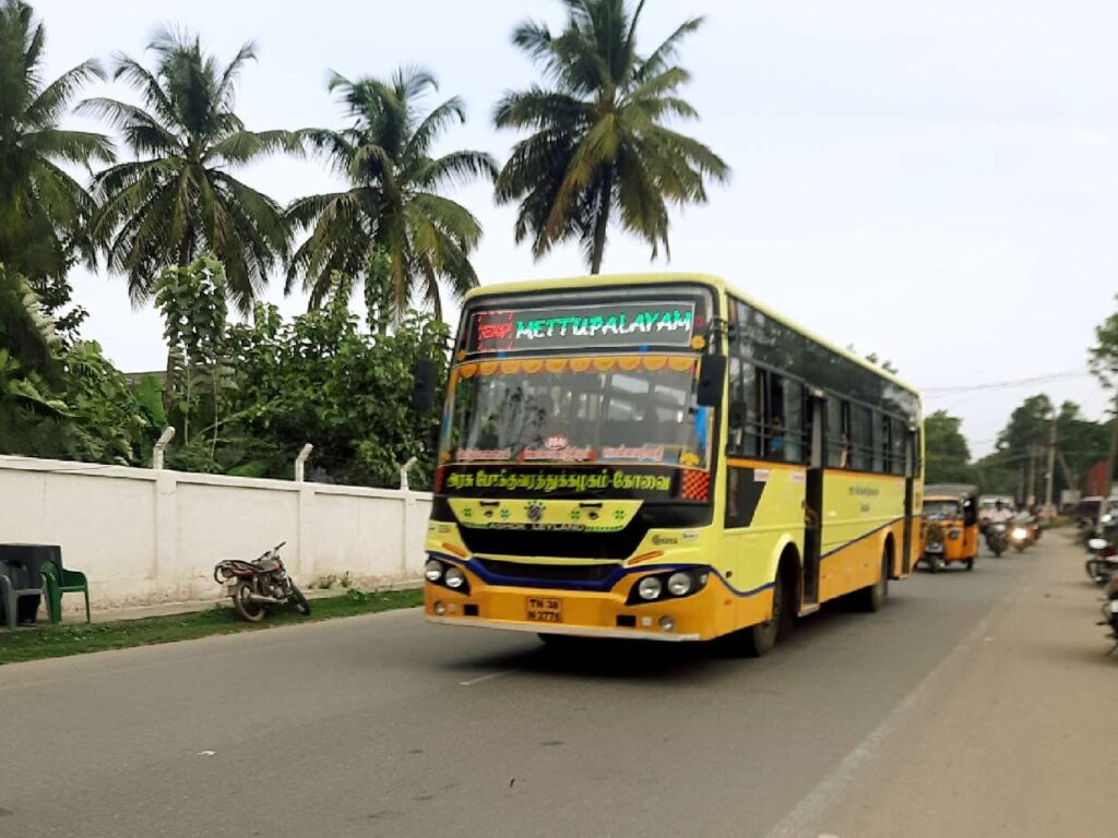 Mettupalayam to Ponnamaravathi Bus Timings TNSTC TN 38 N 3776