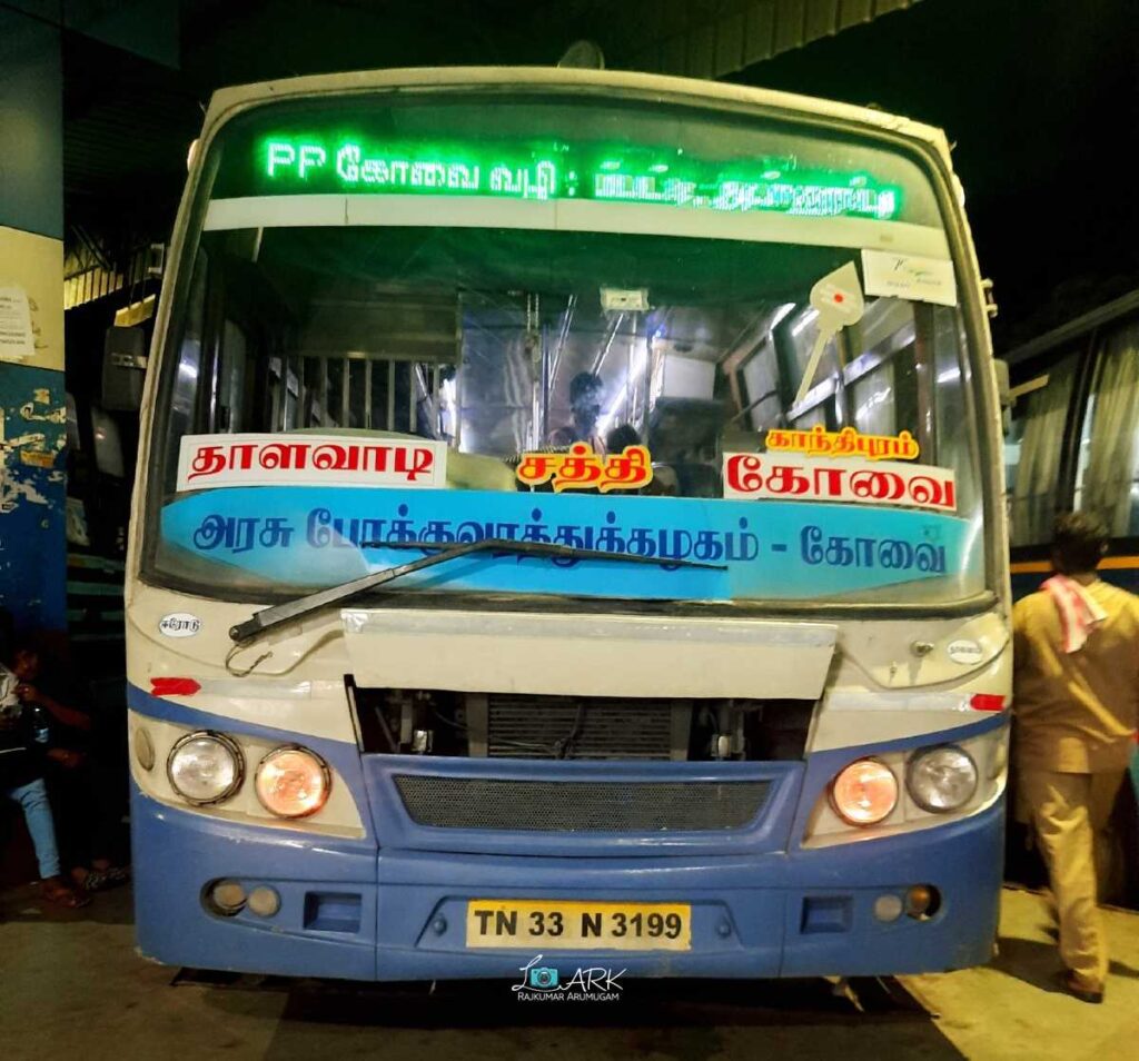 TNSTC TN 33 N 3199 Thalavadi to Coimbatore Bus Timings