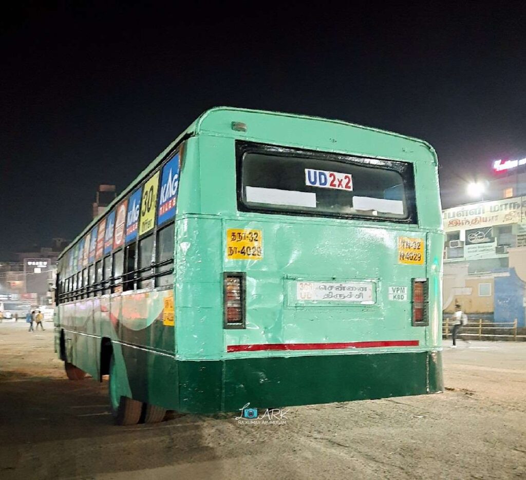 TNSTC Ultra Deluxe TN 32 N 4029 Trichy to Chennai Bus Timings
