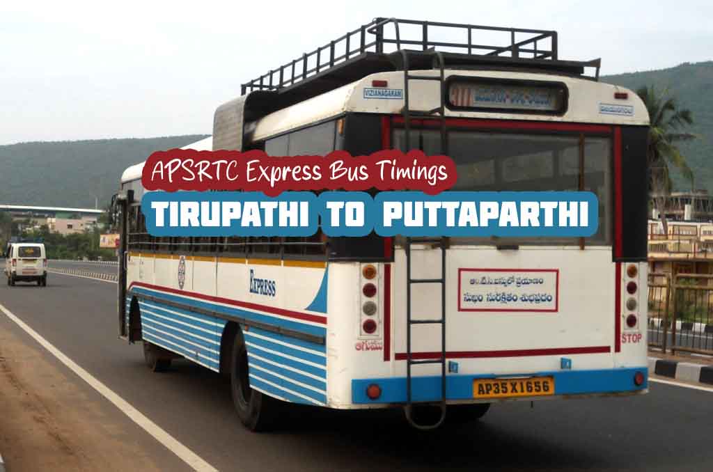 APSRTC Express Tirupathi to Puttaparthi Bus Timings