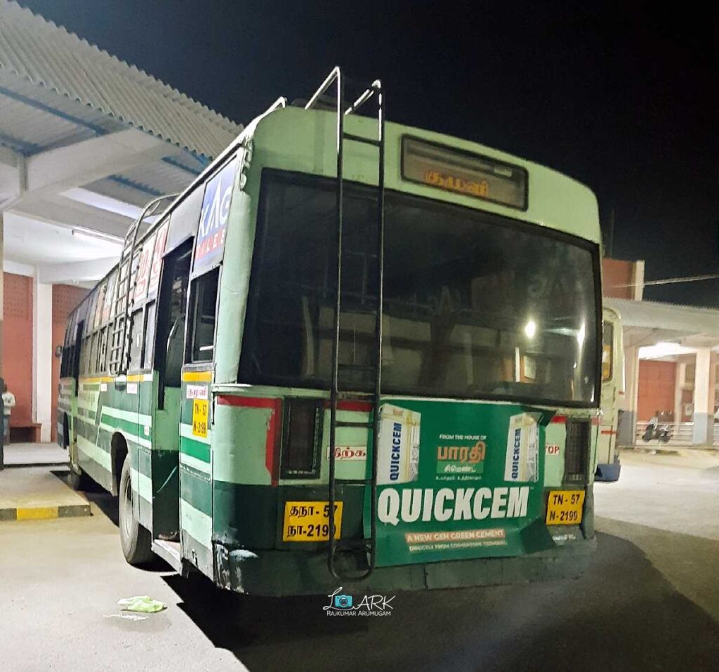 TNSTC TN 57 N 2199 Coimbatore to Kumily Bus Timings