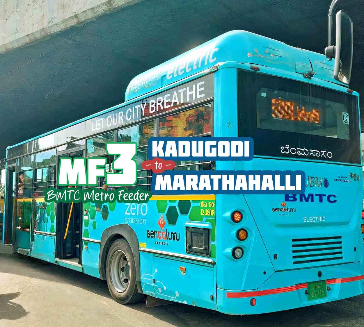 BMTC Metro Feeder MF3 Kadugodi to Marathahalli Bus Timings