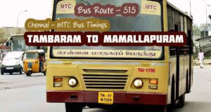Chennai MTC Bus Route 515 Tambaram to Mamallapuram Bus Timings