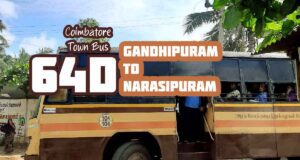 Coimbatore Town Bus Route 64D Gandhipuram to Narasipuram Bus Timings