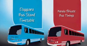 Kerala Private Bus Timings from Elappara Bus Stand