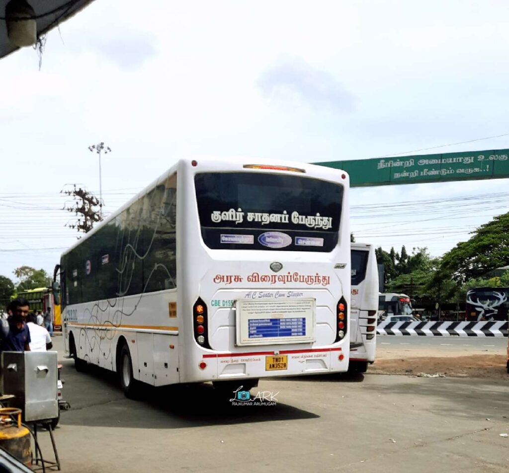 SETC [CBE D155] Chennai to Coimbatore AC Sleeper Bus Timings
