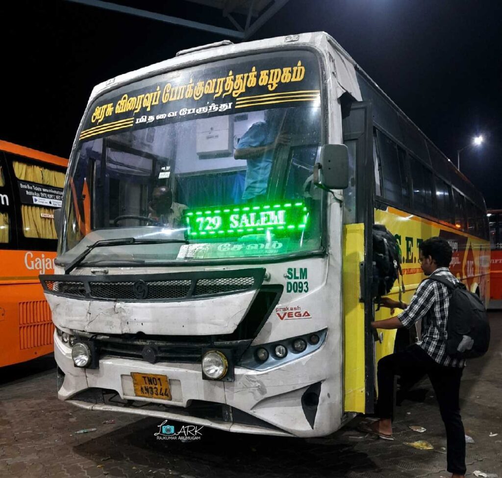 SETC SLM D093 Guruvayur to Salem Bus Timings