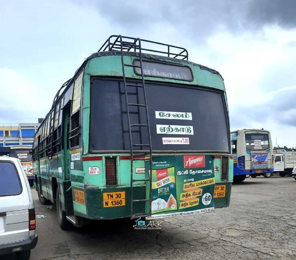 TNSTC TN 30 N 1360 Salem to Yercaud Bus Timings