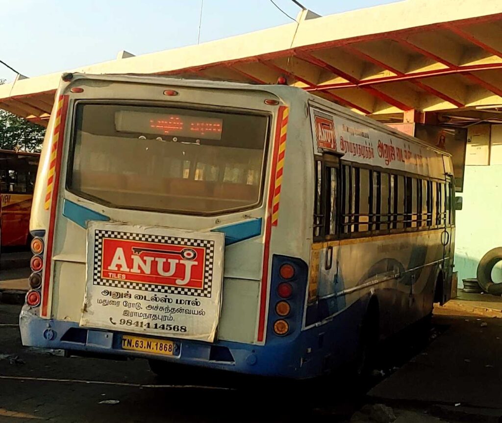 TNSTC TN 63 N 1868 Rameswaram to Cumbum Bus Timings