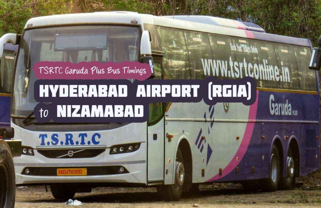 TSRTC Hyderabad Airport (RGIA) to Nizamabad Bus Timings