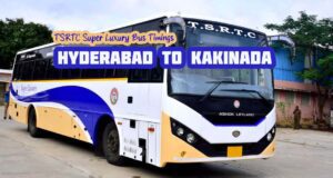 TSRTC Super Luxury - Hyderabad to Kakinada Bus Timings