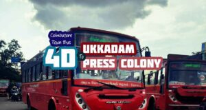 Coimbatore Town Bus Route 4D Ukkadam to Press Colony Bus Timings