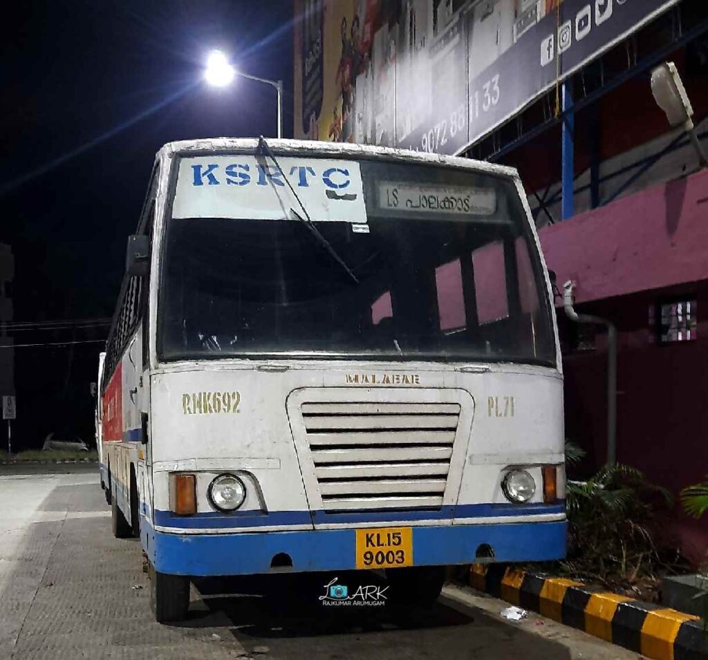 KSRTC RNK 692 Palakkad to Nenmara Bus Timings