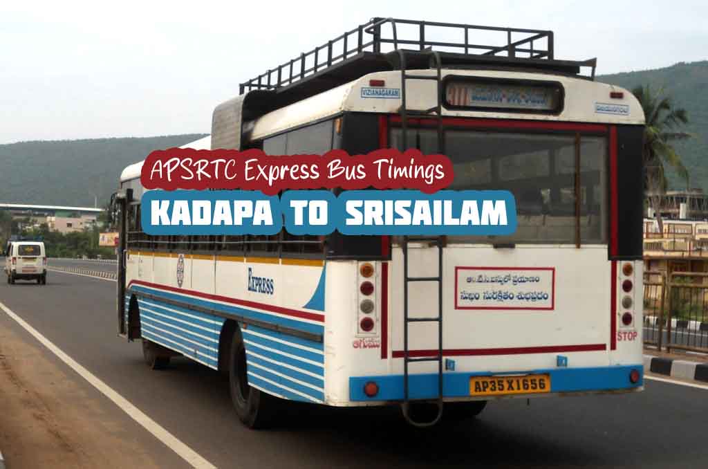 APSRTC Express Kadapa to Srisailam Bus Timings