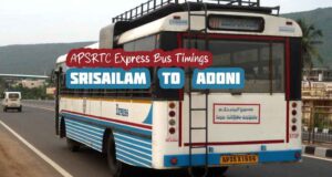 APSRTC Express Srisailam to Adoni Bus Timings