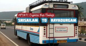 APSRTC Express Srisailam to Rayadurgam Bus Timings