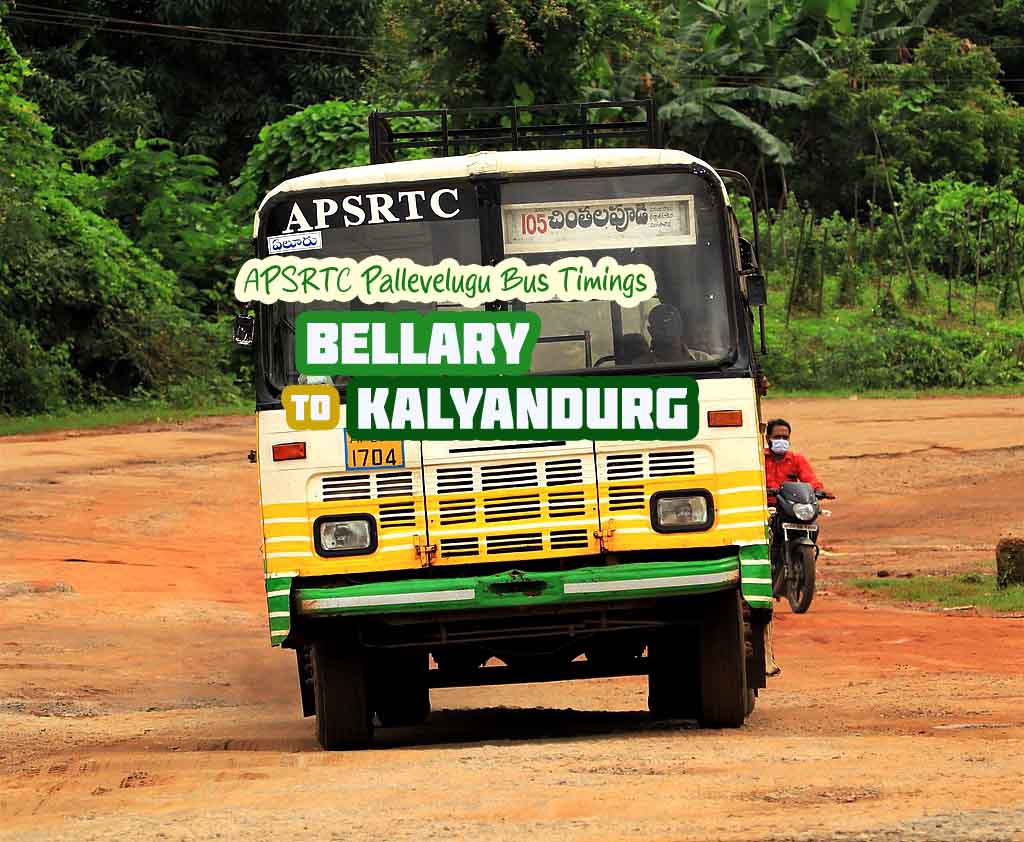 APSRTC Pallevelugu - Bellary to Kalyandurg Bus Timings