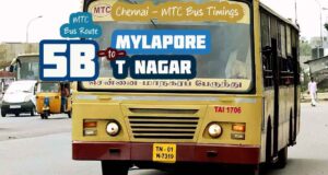 Chennai MTC Bus Route 5B T Nagar to Mylapore Bus Timings