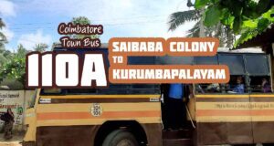 Coimbatore Town Bus Route 110A Saibaba Colony to Kurumbapalayam Bus Timings