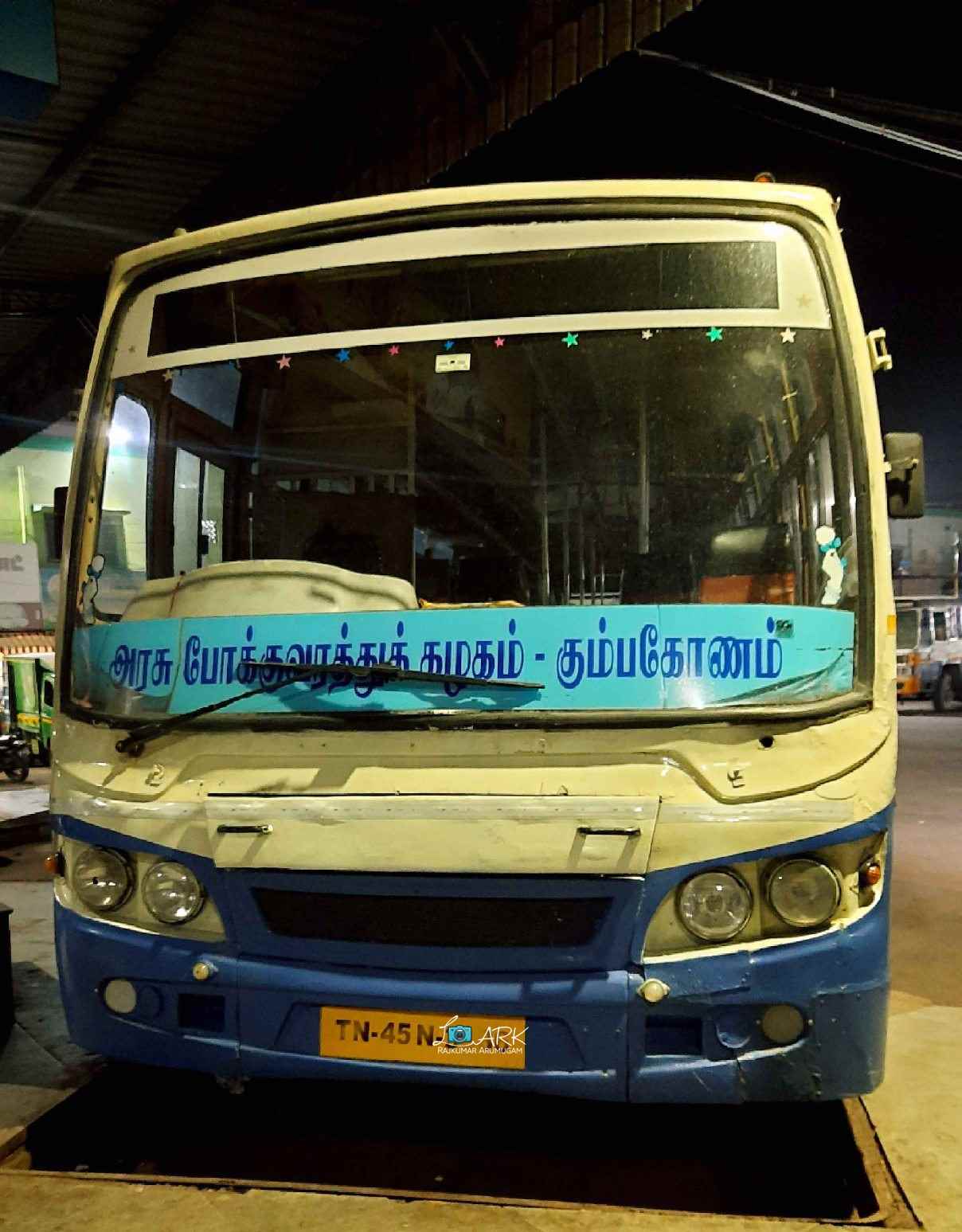 TNSTC TN 45 N 3916 Ariyalur to Chennai Bus Timings