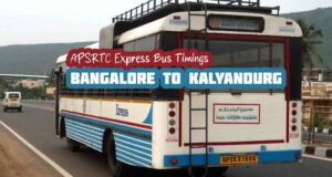 APSRTC Express Bangalore to Kalyandurg Bus Timings