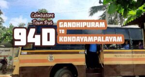Coimbatore Town Bus Route 94D Gandhipuram to Kondayampalayam Bus Timings