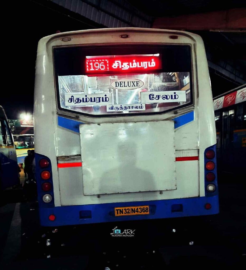 TNSTC Bus Timings from Chidambaram Bus Stand